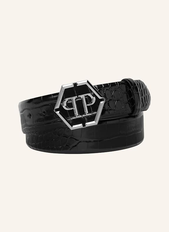 PHILIPP PLEIN Gürtel HEXAGON SCHWARZ
