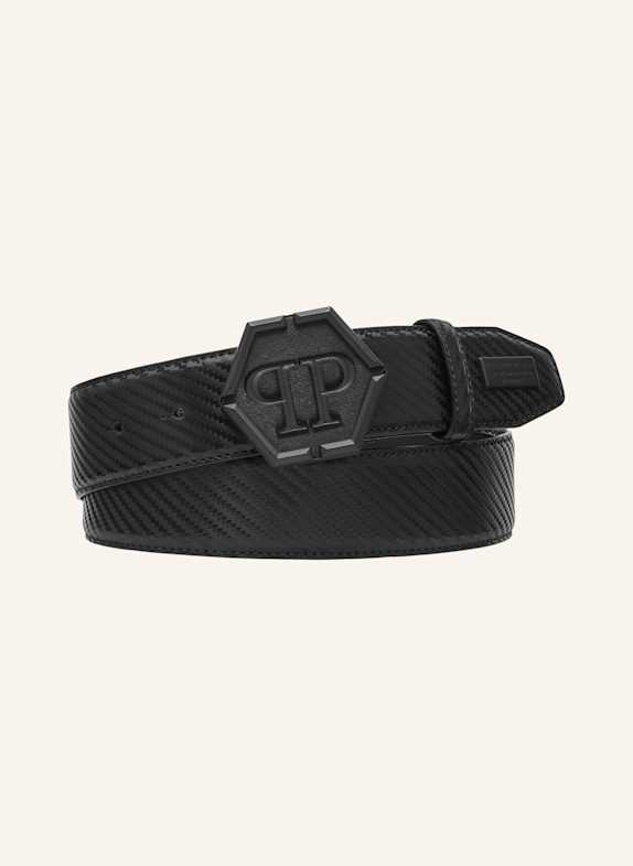 PHILIPP PLEIN Gürtel HEXAGON SCHWARZ