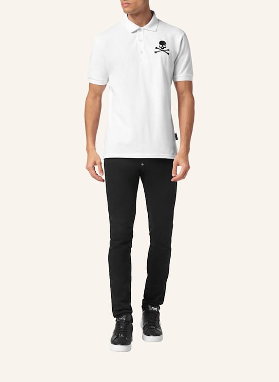 PHILIPP PLEIN Poloshirt SKULL&BONES WEISS