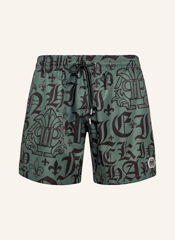 PHILIPP PLEIN Badehose GOTHIC PLEIN GRÜN