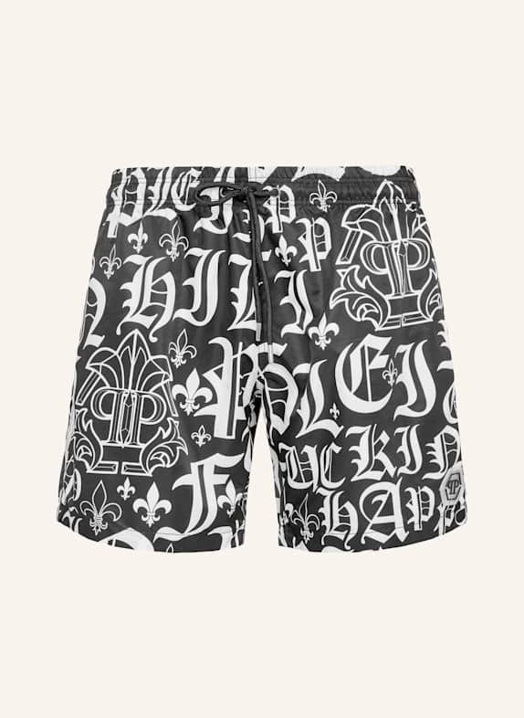 PHILIPP PLEIN Badehose GOTHIC PLEIN SCHWARZ