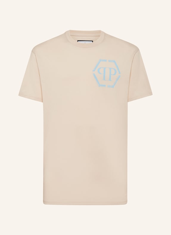 PHILIPP PLEIN T-Shirt Rundhalsausschnitt HEXAGON BEIGE