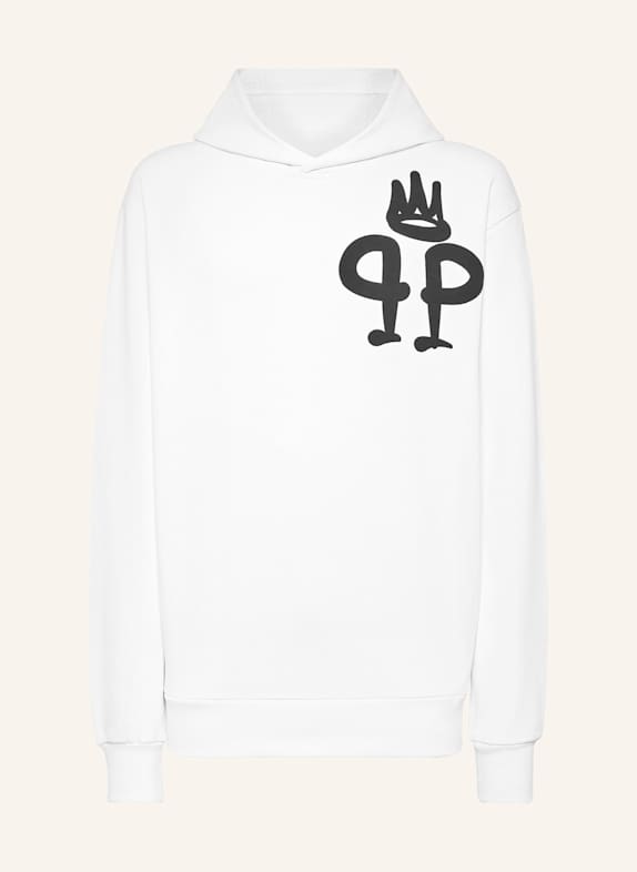 PHILIPP PLEIN Sweatshirt mit Kapuze KING PLEIN WEISS