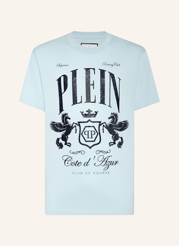 PHILIPP PLEIN T-Shirt Rundhalsausschnitt D AZUR HELLBLAU