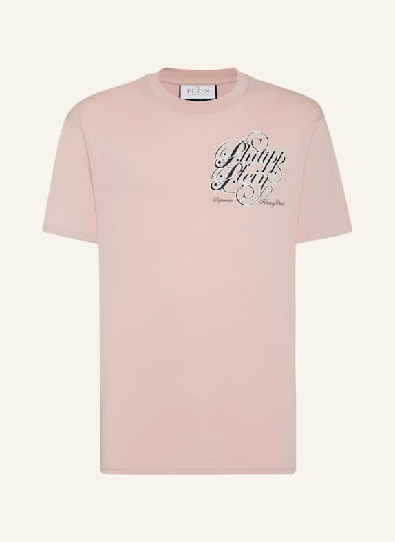 PHILIPP PLEIN T-Shirt Rundhalsausschnitt THE COURSE ROSÉGOLD/ SCHWARZ