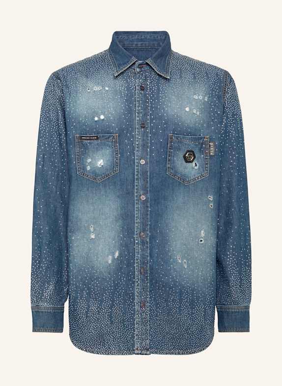 PHILIPP PLEIN Denim-Hemd BLAU