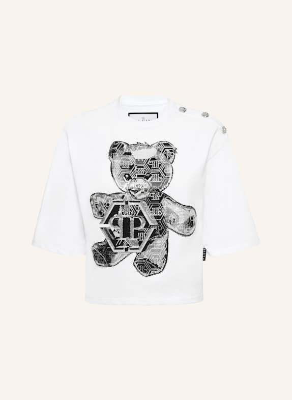 PHILIPP PLEIN PHILIPP PLEIN T-Shirt Rundhalsausschnitt TEDDY WEISS