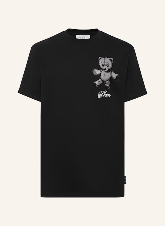 PHILIPP PLEIN T-Shirt Rundhalsausschnitt Ss TEDDY SCHWARZ