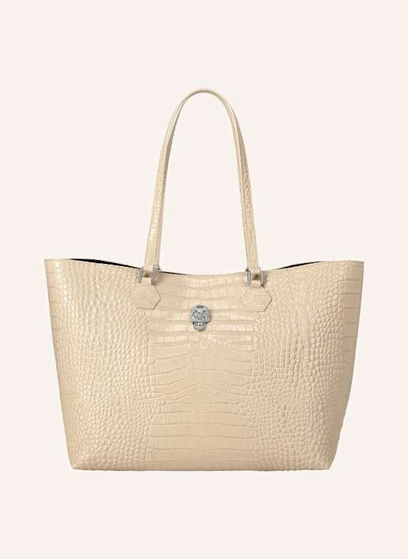 PHILIPP PLEIN Einkaufstasche SKULL BEIGE