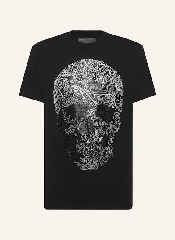 PHILIPP PLEIN T-Shirt Rundhalsausschnitt Ss SKULL SCHWARZ