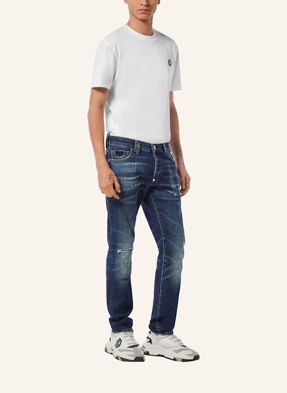 PHILIPP PLEIN Jeans mit Supergerader Schnitt BLAU
