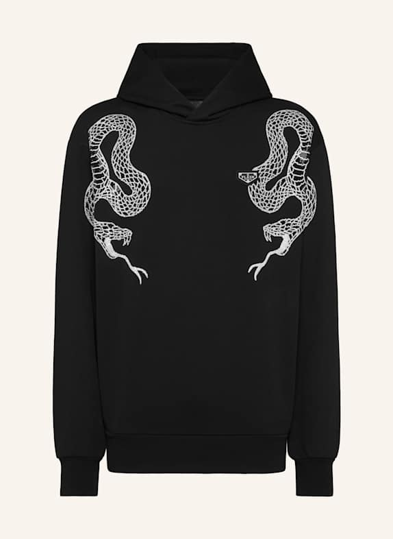 PHILIPP PLEIN Kapuzen-Sweatshirt SNAKE SCHWARZ