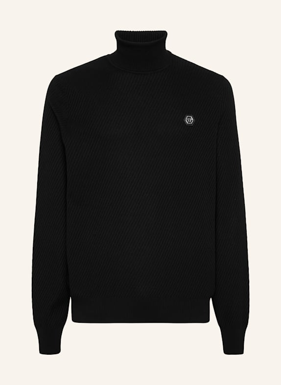 PHILIPP PLEIN Schildkrötenhals Ls SCHWARZ