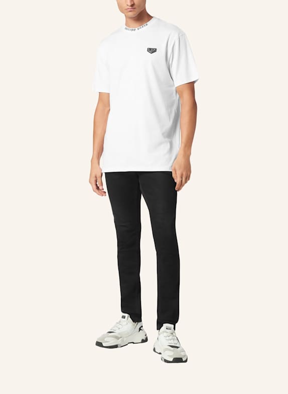 PHILIPP PLEIN Rundhals-T-Shirt WEISS