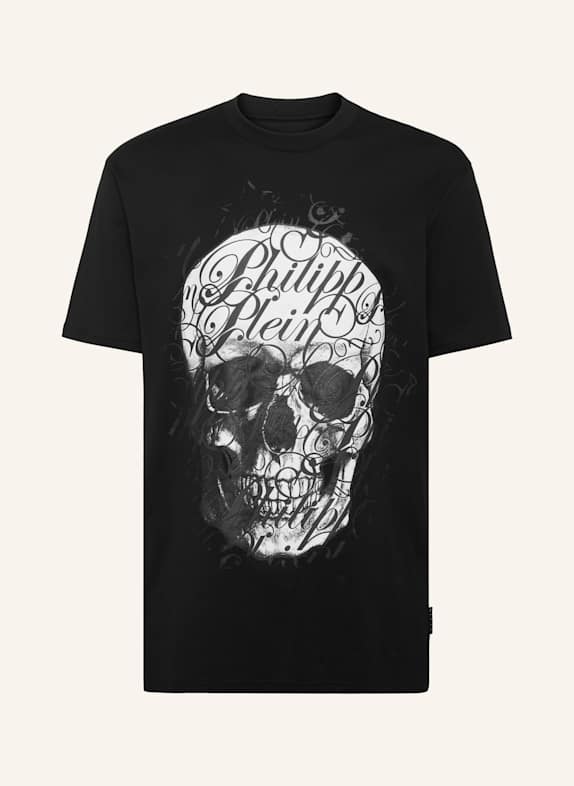 PHILIPP PLEIN T-Shirt Rundhalsausschnitt COURSIVE SCHWARZ