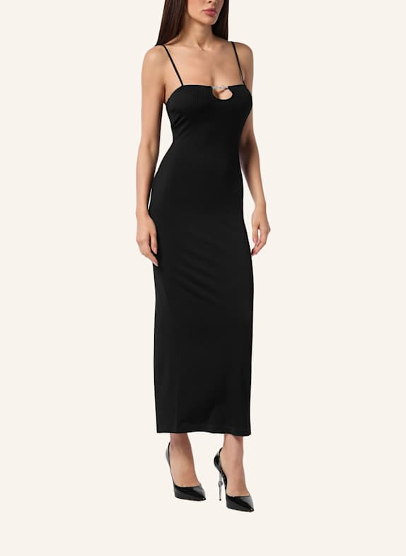 PHILIPP PLEIN Langes Kleid SCHWARZ