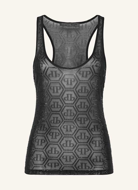 PHILIPP PLEIN Tank-Top MONOGRAM SCHWARZ