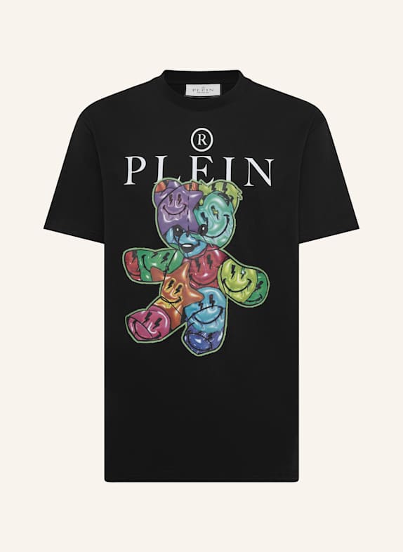 PHILIPP PLEIN T-Shirt Rundhalsausschnitt Ss TEDDY SCHWARZ