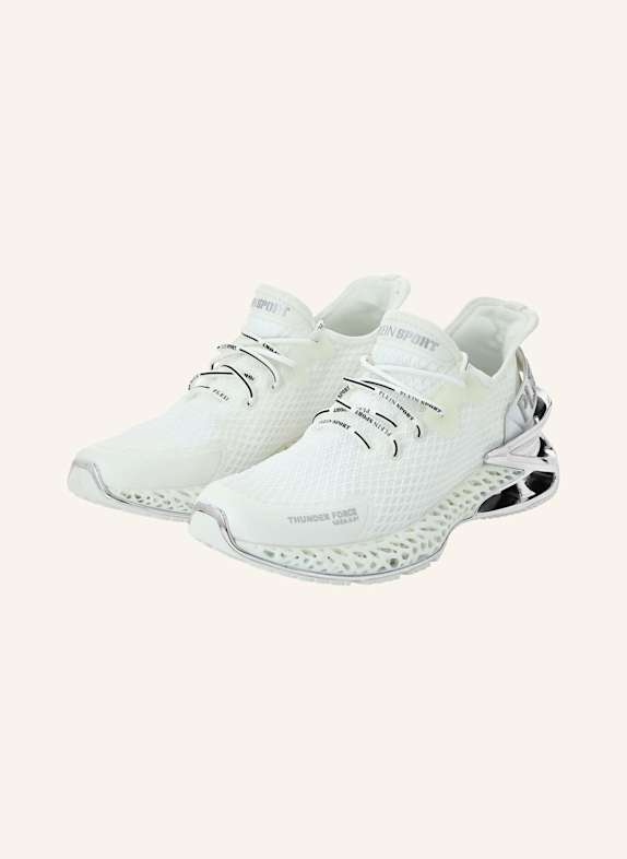 PLEIN SPORT Runner Sneaker THUNDER FORCE GENX 01 WEISS/ SILBER