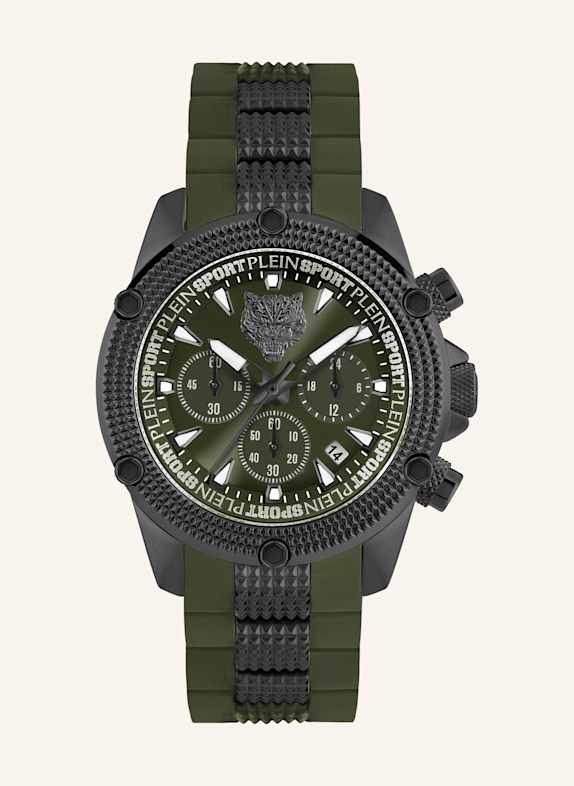 PLEIN SPORT Armbanduhr HURRICANE CHRONO SCHWARZ/ GRÜN