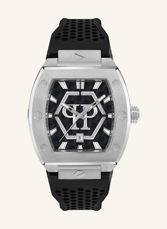 PHILIPP PLEIN Armbanduhr The Hexagon Phantom SCHWARZ/ SILBER