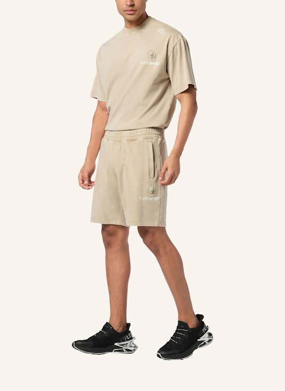PLEIN SPORT Jogging-Shorts BEIGE