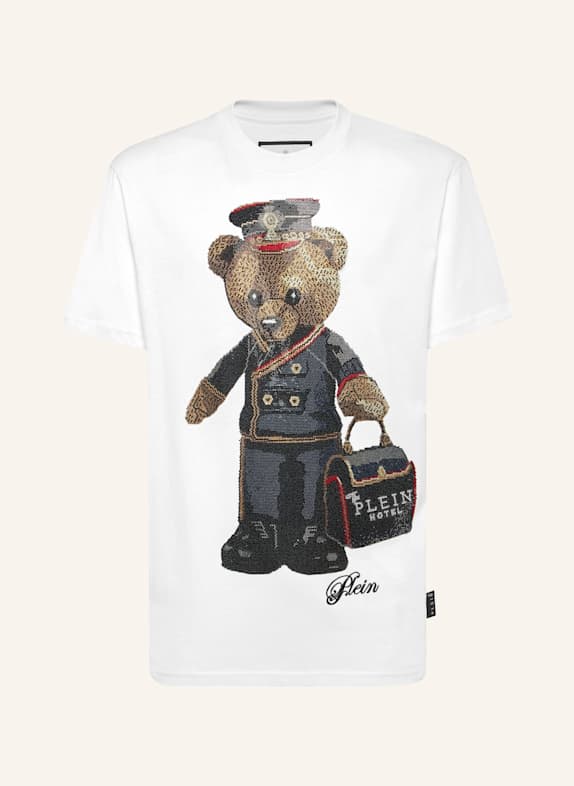 PHILIPP PLEIN T-Shirt Rundhalsausschnitt Ss TEDDY WEISS