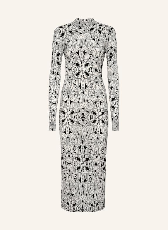 PHILIPP PLEIN Langes Kleid GOTHIC PLEIN ROSÉGOLD/ SCHWARZ
