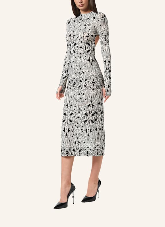 PHILIPP PLEIN Langes Kleid GOTHIC PLEIN ROSÉGOLD/ SCHWARZ