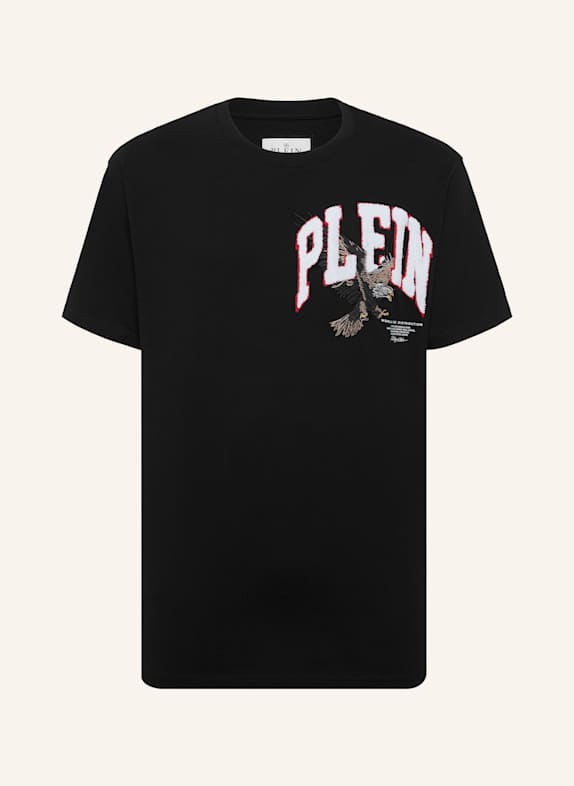 PHILIPP PLEIN T-Shirt Rundhalsausschnitt Ss EAGLE SCHWARZ