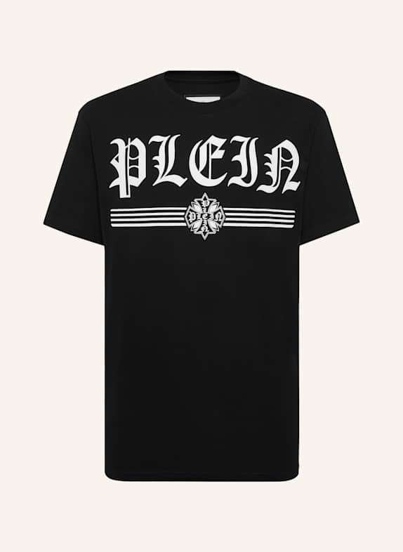 PHILIPP PLEIN T-Shirt Rundhalsausschnitt Ss GOTHIC PLEIN SCHWARZ