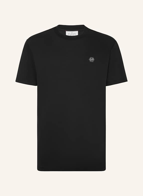 PHILIPP PLEIN T-Shirt Rundhalsausschnitt Ss HEXAGON SCHWARZ