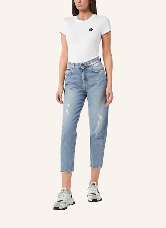 PHILIPP PLEIN Mom-Fit-Jeans HEXAGON BLAU