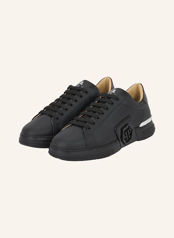 PHILIPP PLEIN Leder Sneaker PHANTOM KICKS SCHWARZ