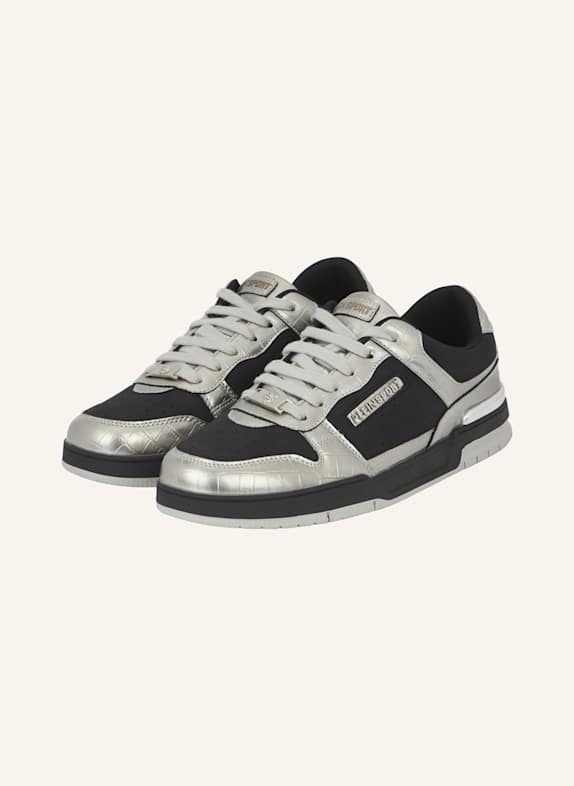 PLEIN SPORT Lo-Top Turnschuhe SCHWARZ/ SILBER
