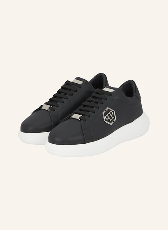 PHILIPP PLEIN Lo-Top Turnschuhe HEXAGON SCHWARZ