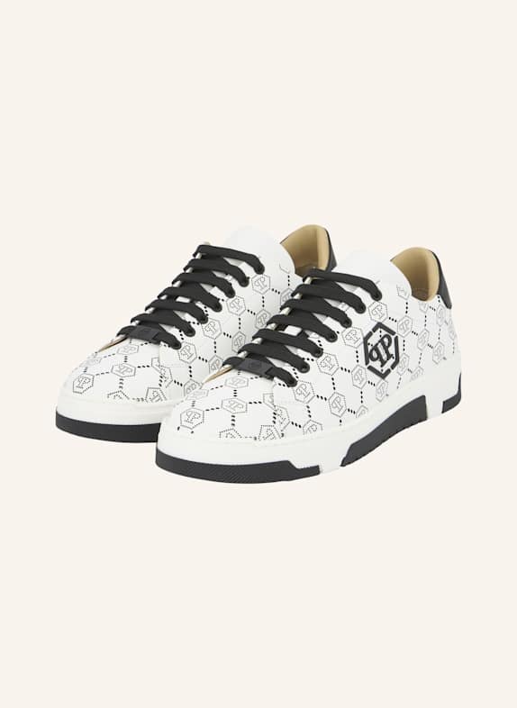PHILIPP PLEIN Lo-Top Turnschuhe MONOGRAM SCHWARZ