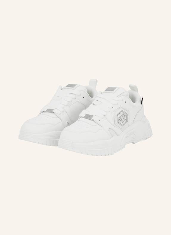 PHILIPP PLEIN Lo-Top Turnschuhe HEXAGON WEISS