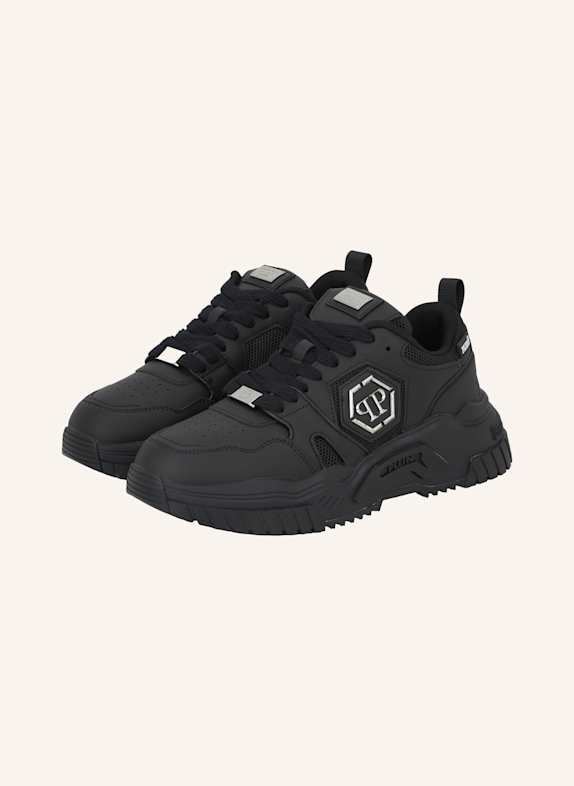 PHILIPP PLEIN Lo-Top Turnschuhe HEXAGON SCHWARZ