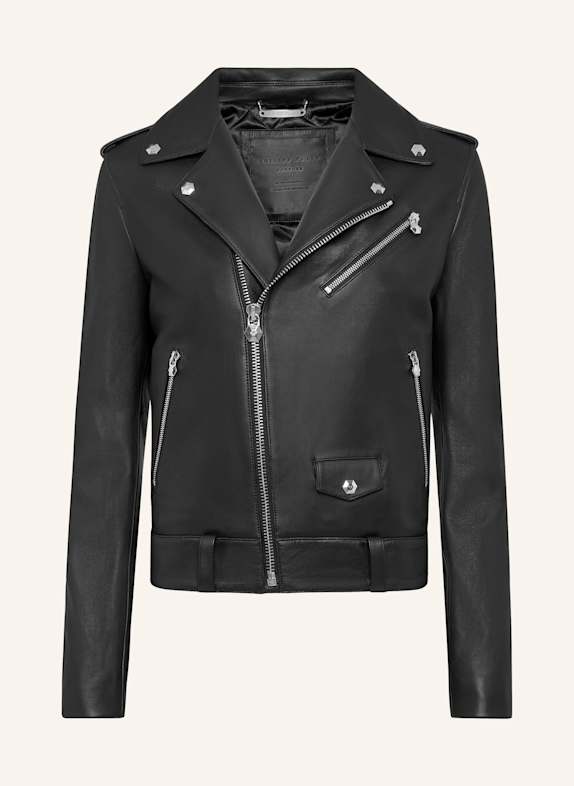PHILIPP PLEIN PHILIPP PLEIN Leder Biker-Jacke SCHWARZ