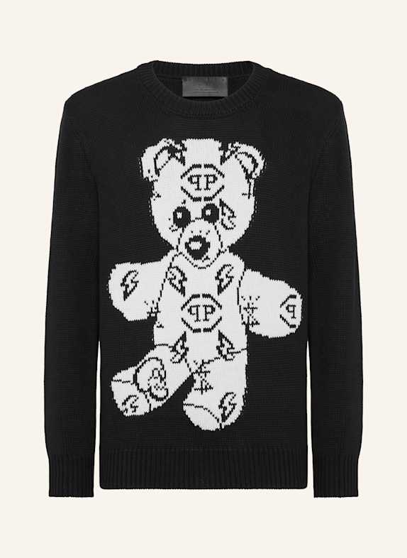 PHILIPP PLEIN PHILIPP PLEIN Rundhalspullover TEDDY SCHWARZ
