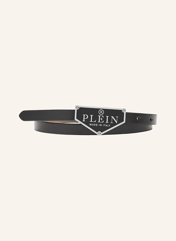 PHILIPP PLEIN PHILIPP PLEIN Gürtel ICONIC PLEIN SCHWARZ/ SILBER