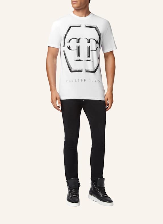 PHILIPP PLEIN Rundhals-T-Shirt WEISS
