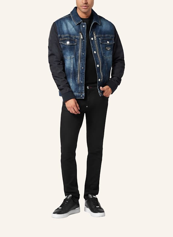 PHILIPP PLEIN Jeansjacke COLLEGE BLAU