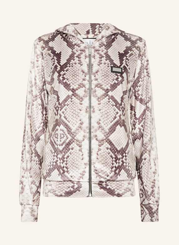 PHILIPP PLEIN PHILIPP PLEIN Sweatjacke mit Kapuze PYTHON BEIGE