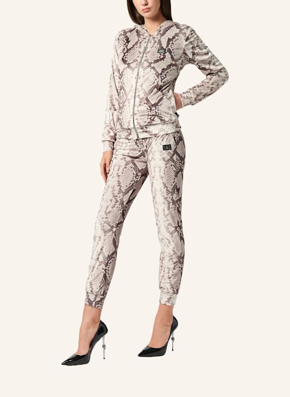 PHILIPP PLEIN Kapuzen-Sweatjacke BEIGE