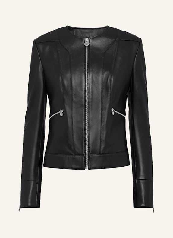 PHILIPP PLEIN PHILIPP PLEIN Leder Biker-Jacke SCHWARZ