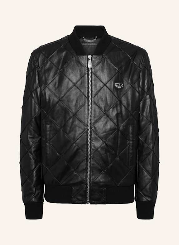 PHILIPP PLEIN PHILIPP PLEIN Leder-Bomber SCHWARZ/ SILBER