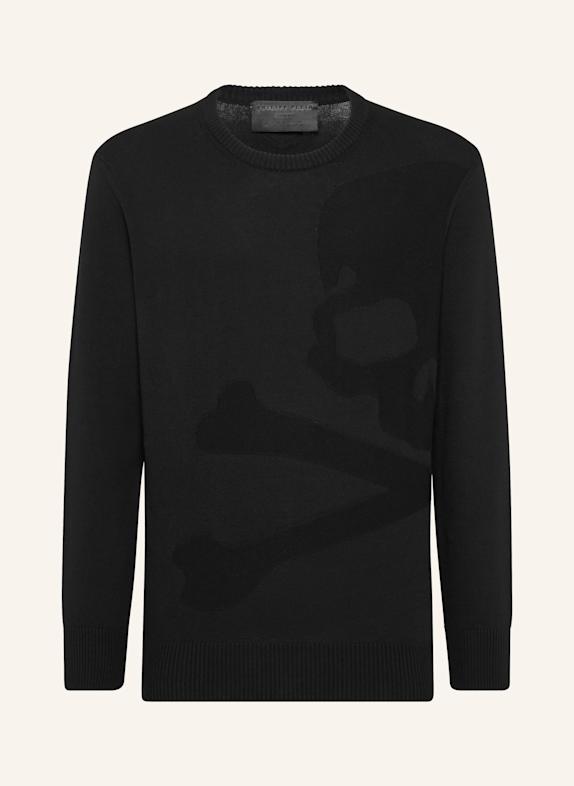 PHILIPP PLEIN PHILIPP PLEIN Rundhalspullover SKULL&BONES SCHWARZ