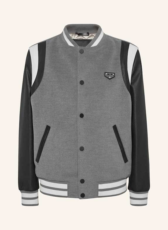 PHILIPP PLEIN Bomber SKULL GRAU